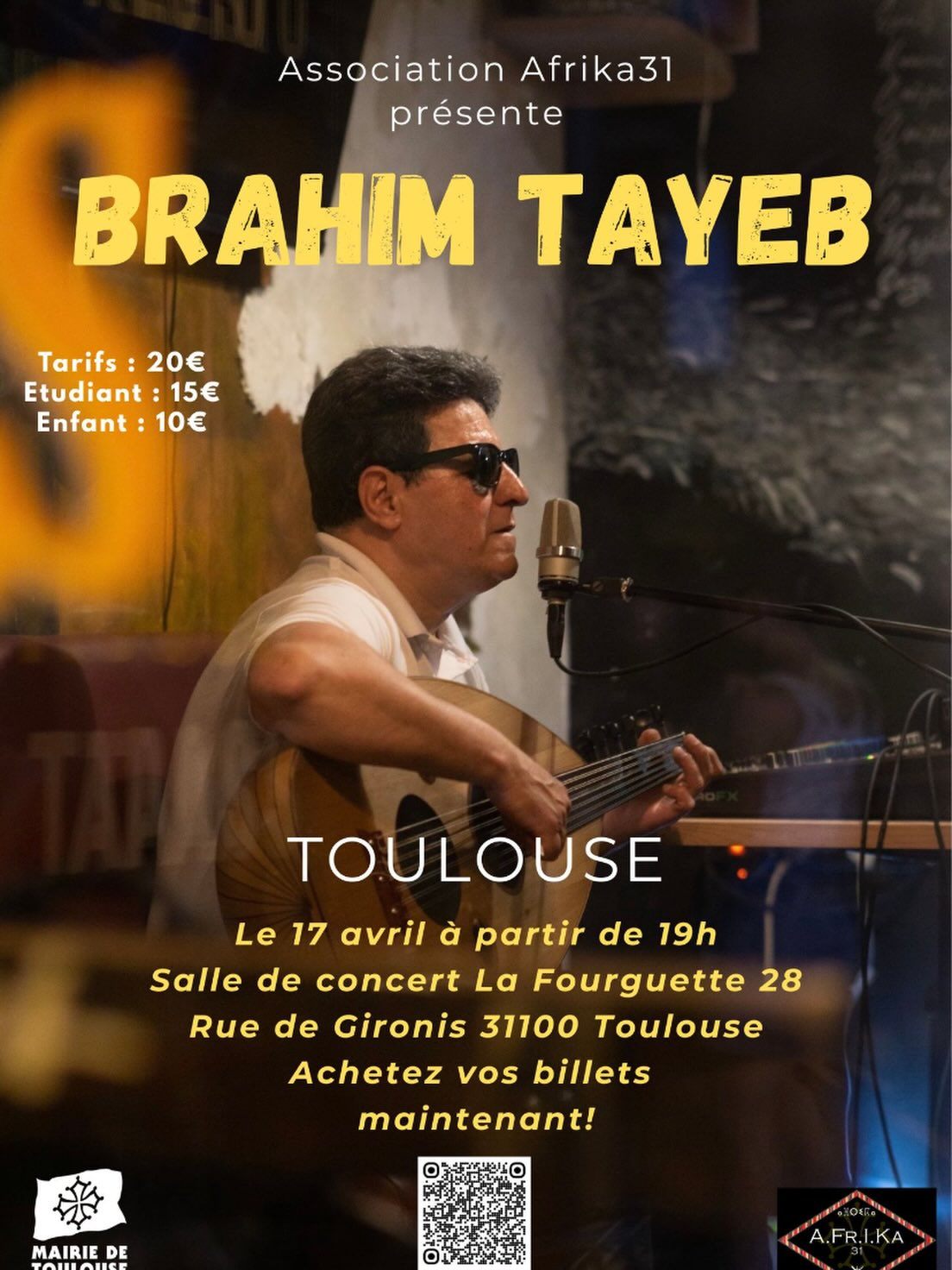 Affiche Gala Brahim Tayeb à Toulouse