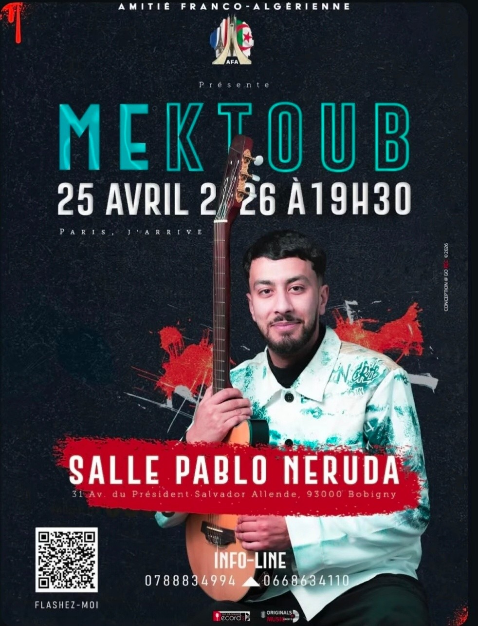 Affiche MEKTOUB à la Salle Pablo Neruda